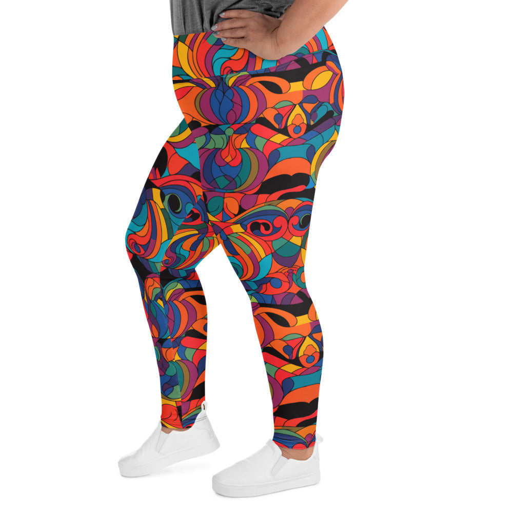 Kaleidoscopic Plus Size Leggings