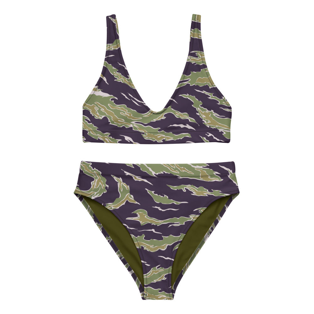 Tiger Stripe Camo Recycled high-waisted bikini