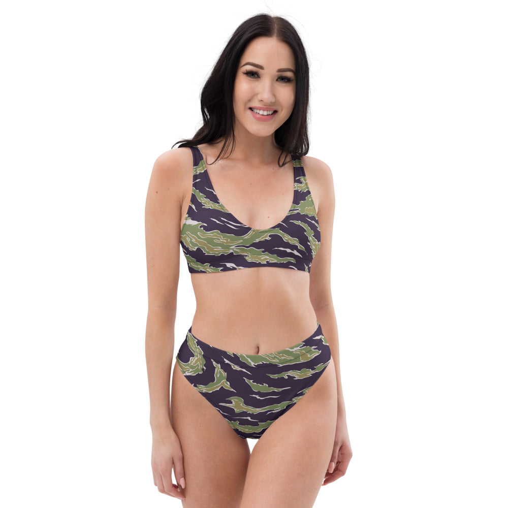 Tiger Stripe Camo Recycled high-waisted bikini