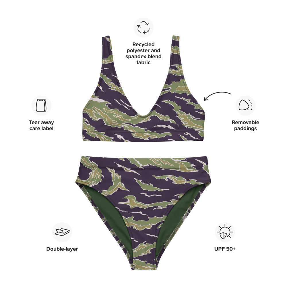 Tiger Stripe Camo Recycled high-waisted bikini