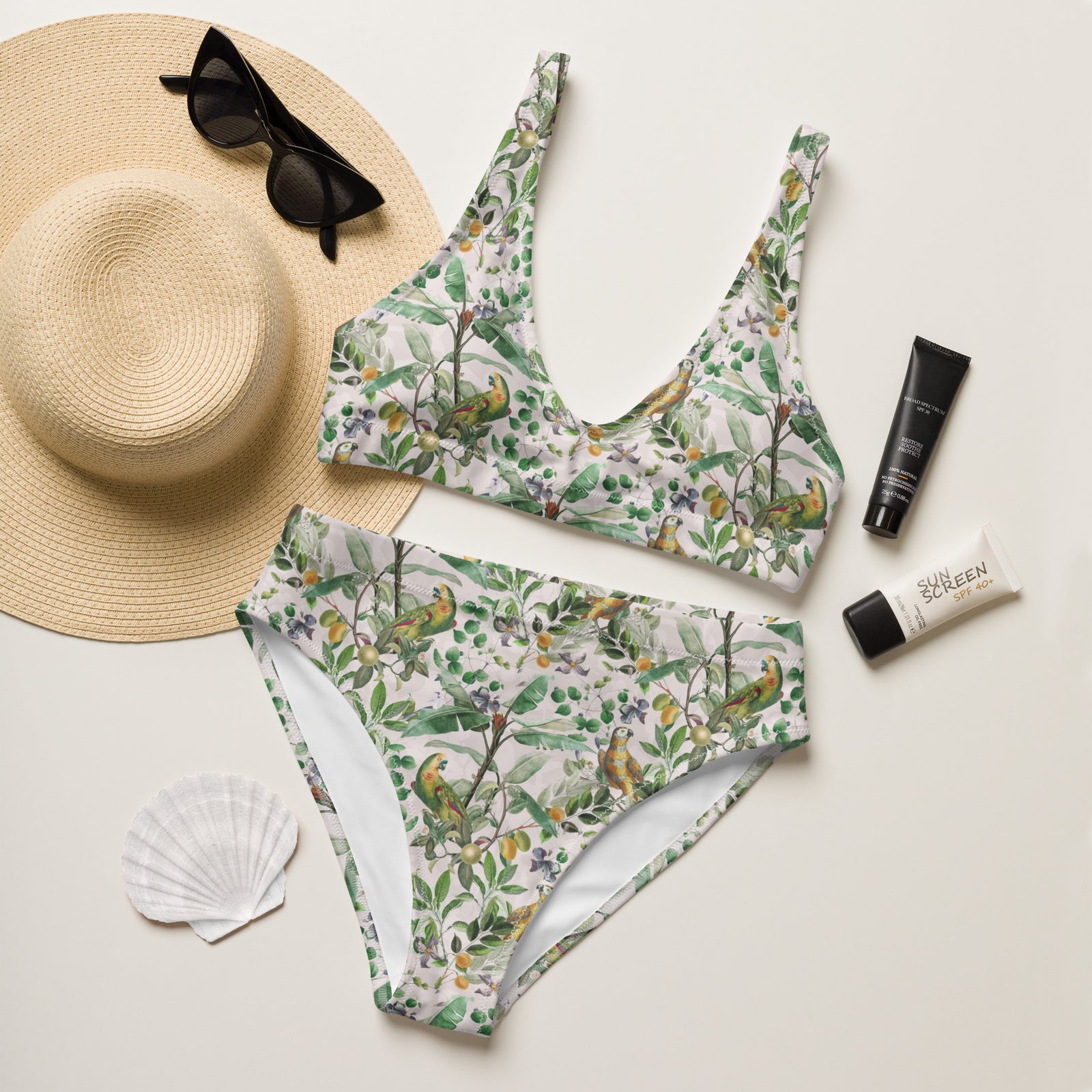 Tropical Treasures Recycled High-waisted Bikini