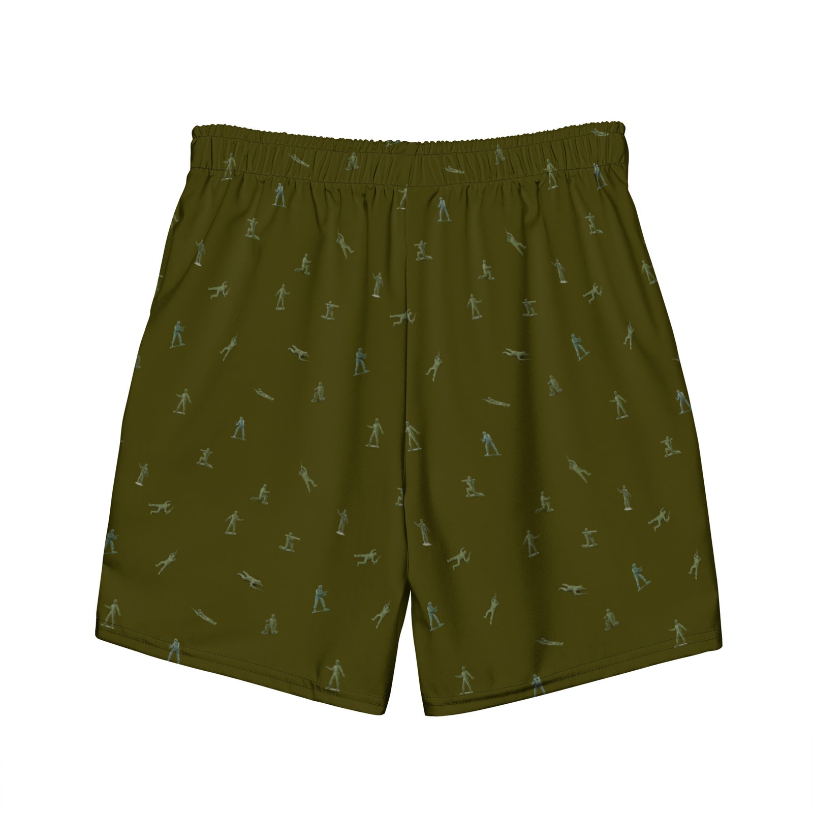 Little Green Army Men Pattern Men's Swim Trunks