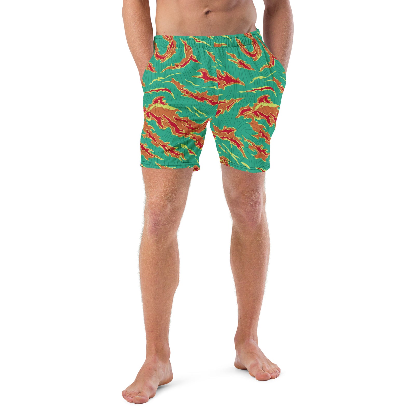 Electric Irving Tiger Stripe Men's Swim Trunks