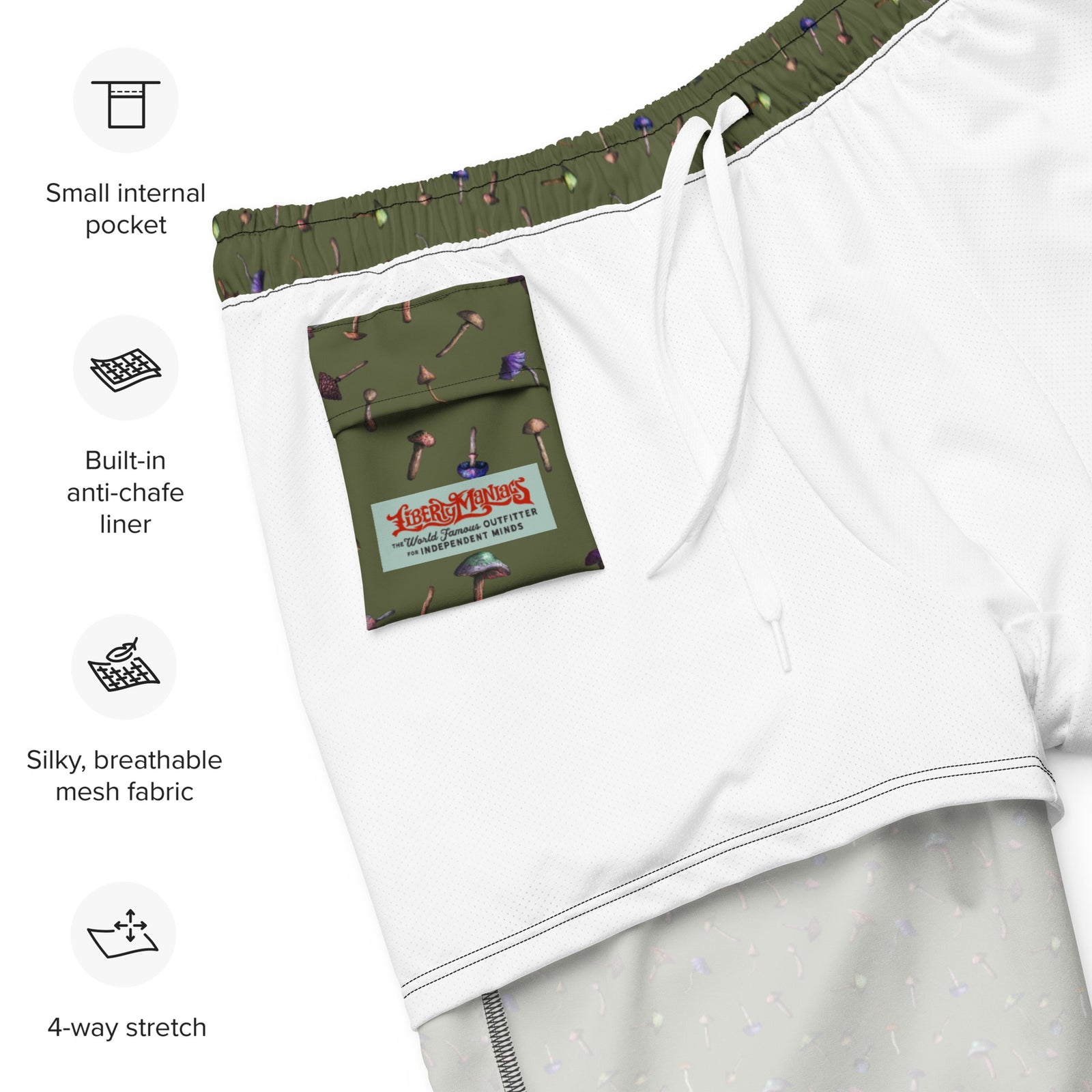 Shroomin' Safari Men's Swim Trunks