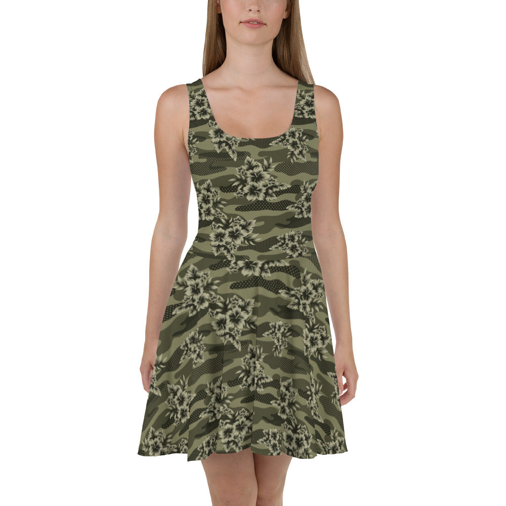 Aloha Camo Skater Dress