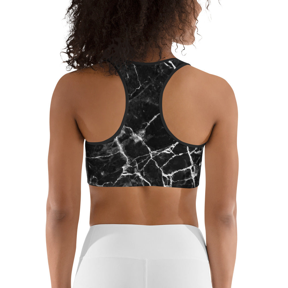 Black Onyx Marble Sports bra