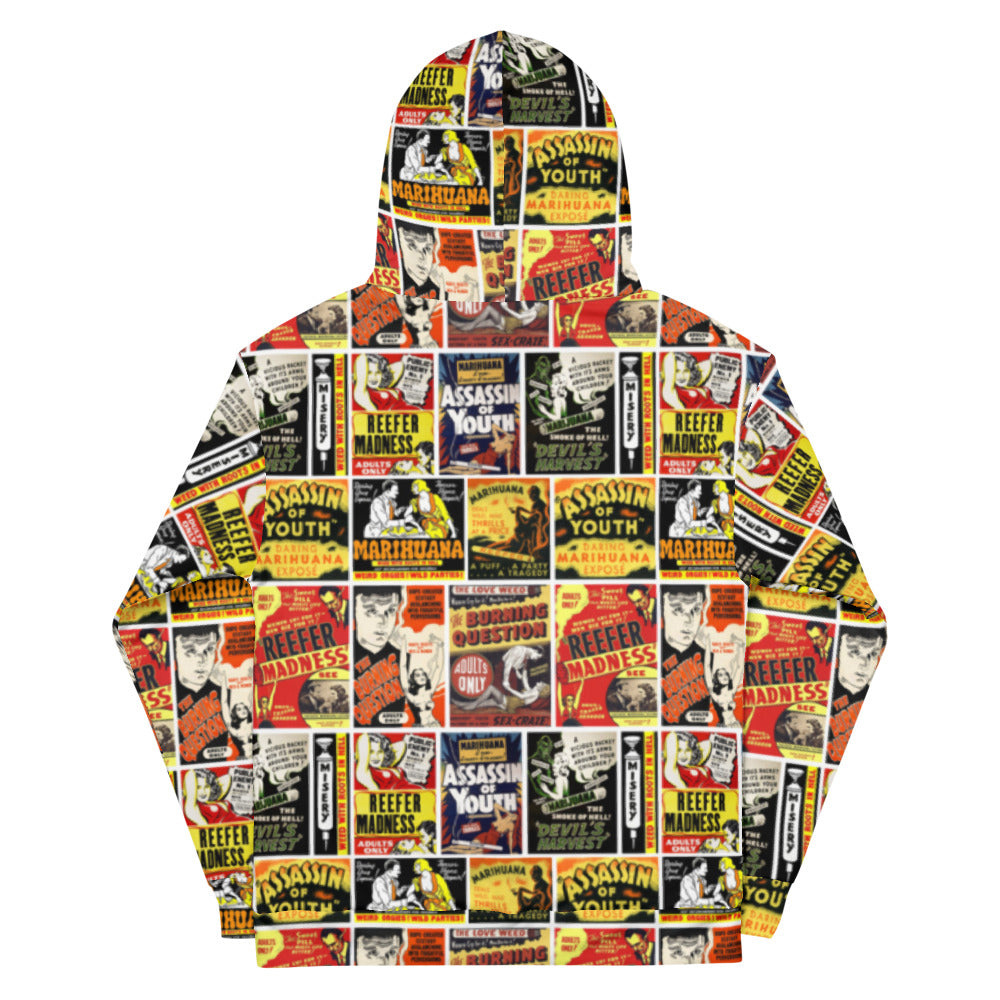 Reefer Madness Propaganda Poster Pattern Unisex Hoodie