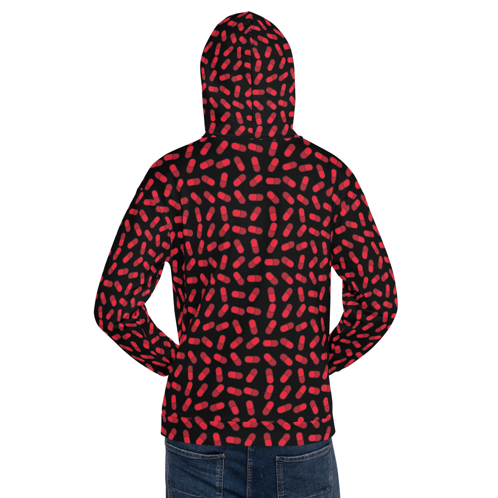 Red Pill Unisex Brushed Fleece Hoodie