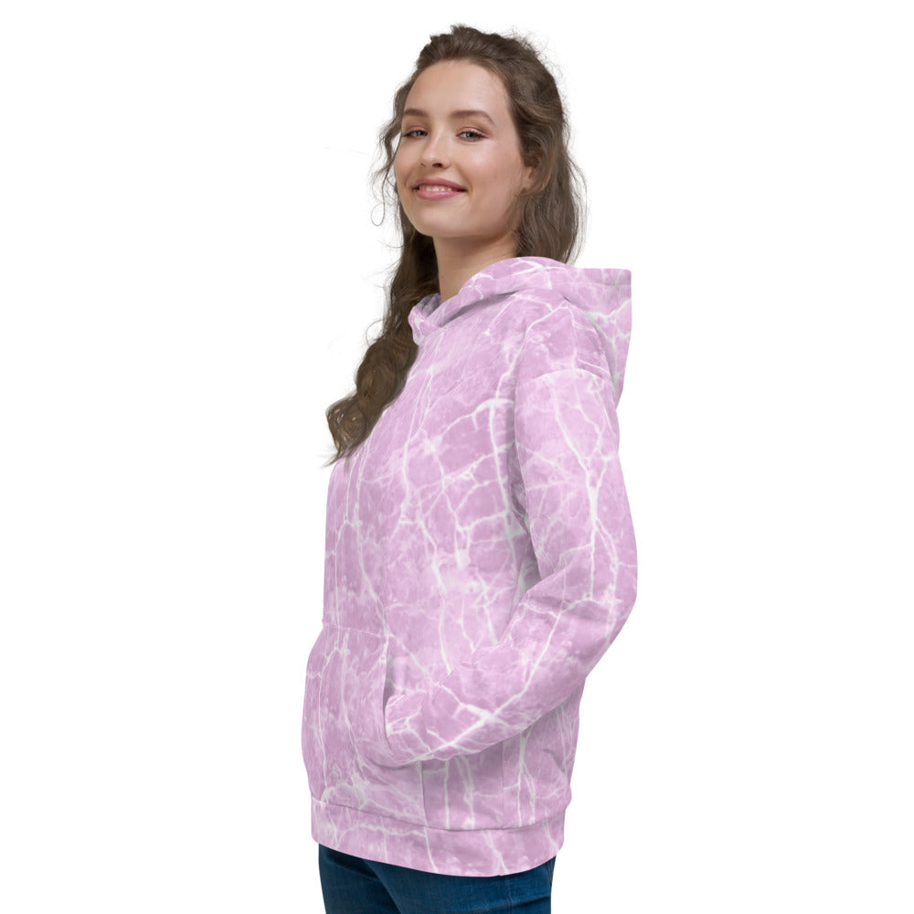 Pink Marble Unisex Hoodie