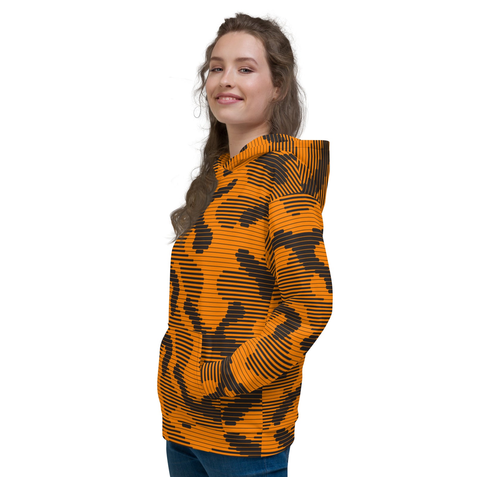Digital Camouflage Blaze Orange Hoodie