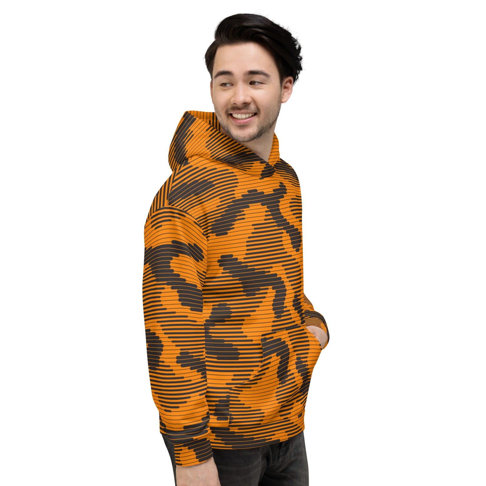Digital Camouflage Blaze Orange Hoodie