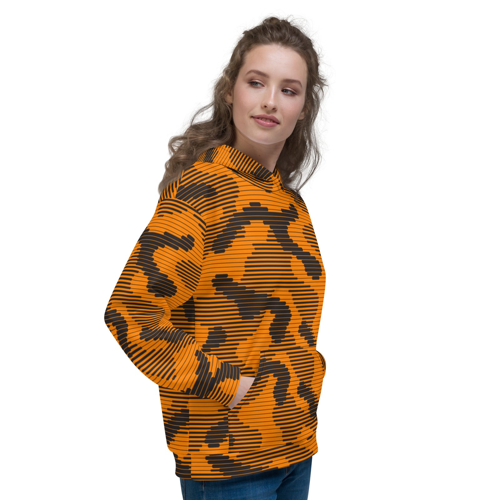 Digital Camouflage Blaze Orange Hoodie