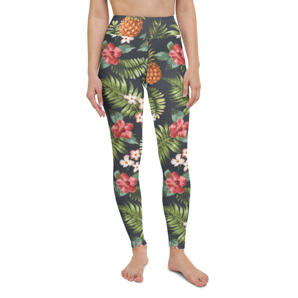 Hawaiian Print Yoga Leggings