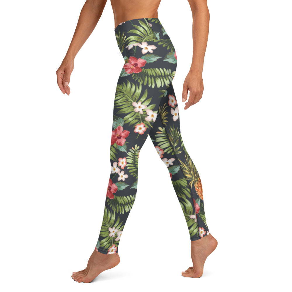 Hawaiian Print Yoga Leggings