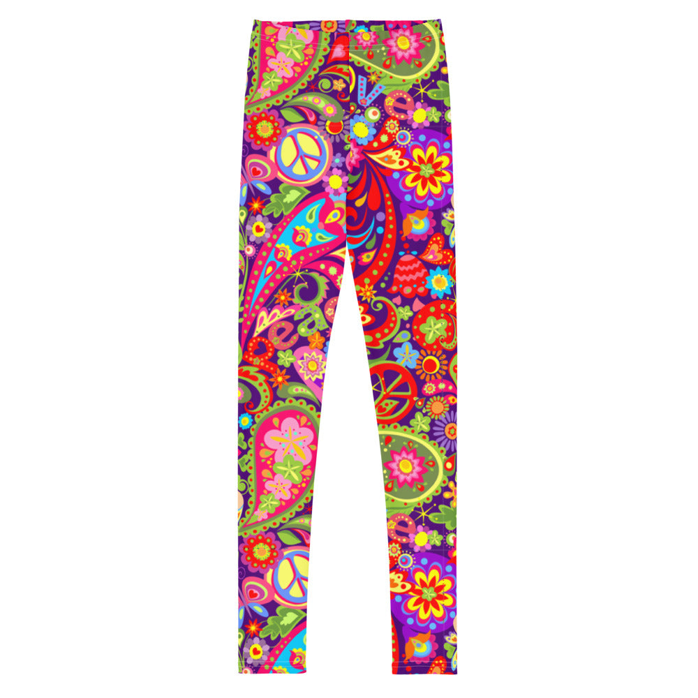 Flower Power Youth Psychedelia Leggings