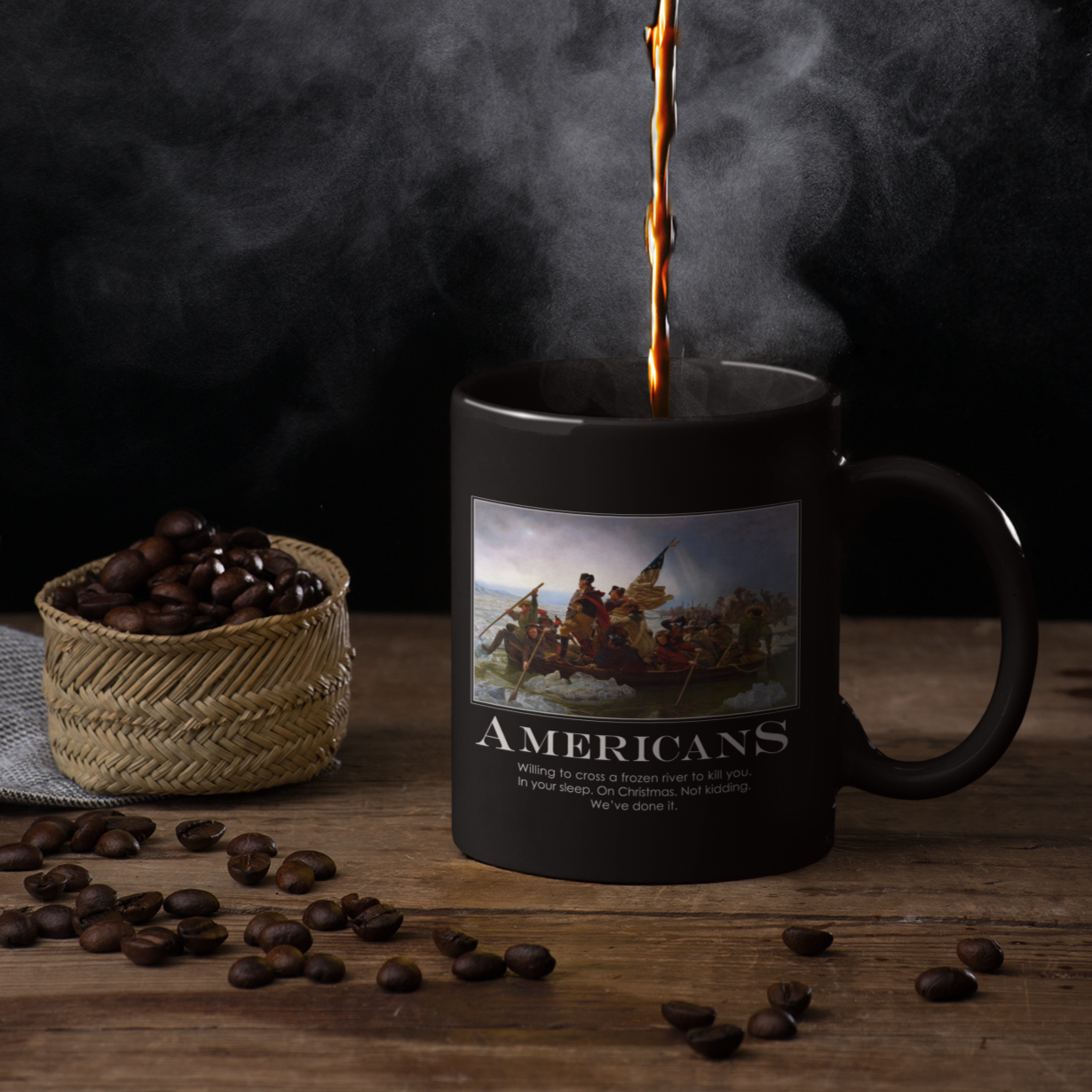 Americans Black Mug