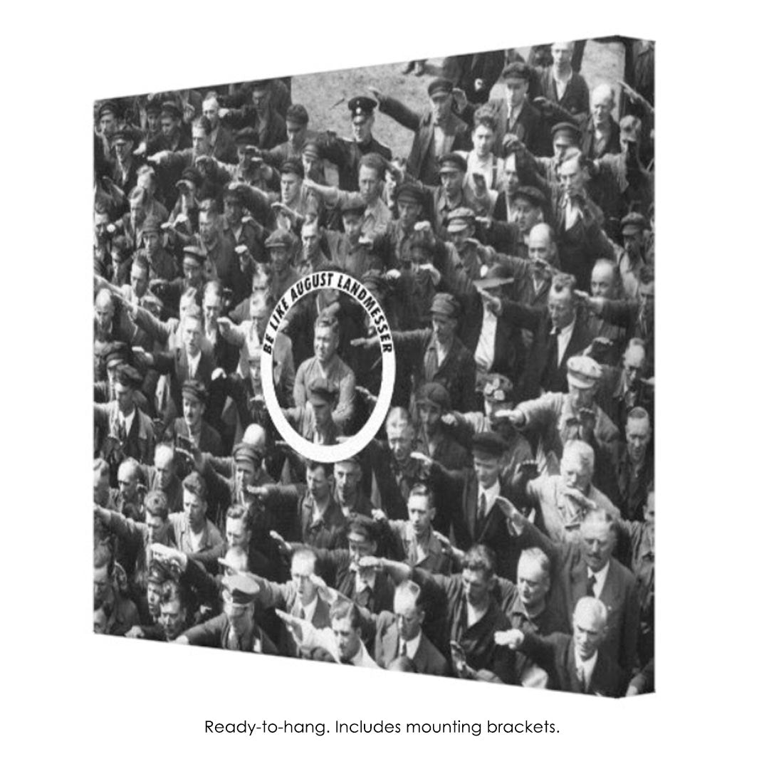 August Landmesser Civil Disobedience Art Canvas