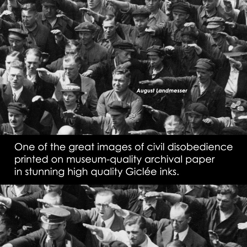 August Landmesser Civil Disobedience Matte Art Print Without Circle