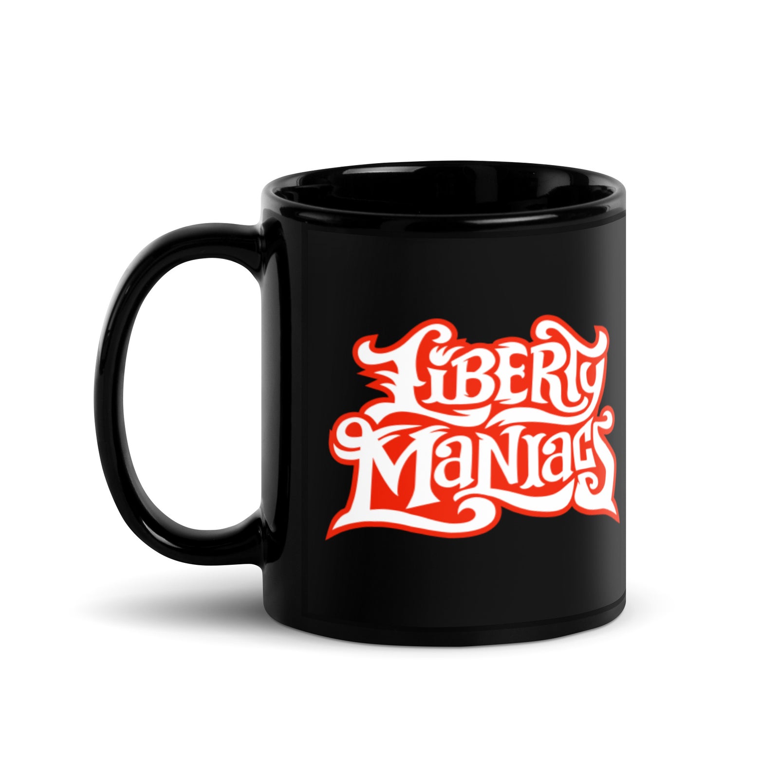 Liberty Maniacs Black Glossy Mug