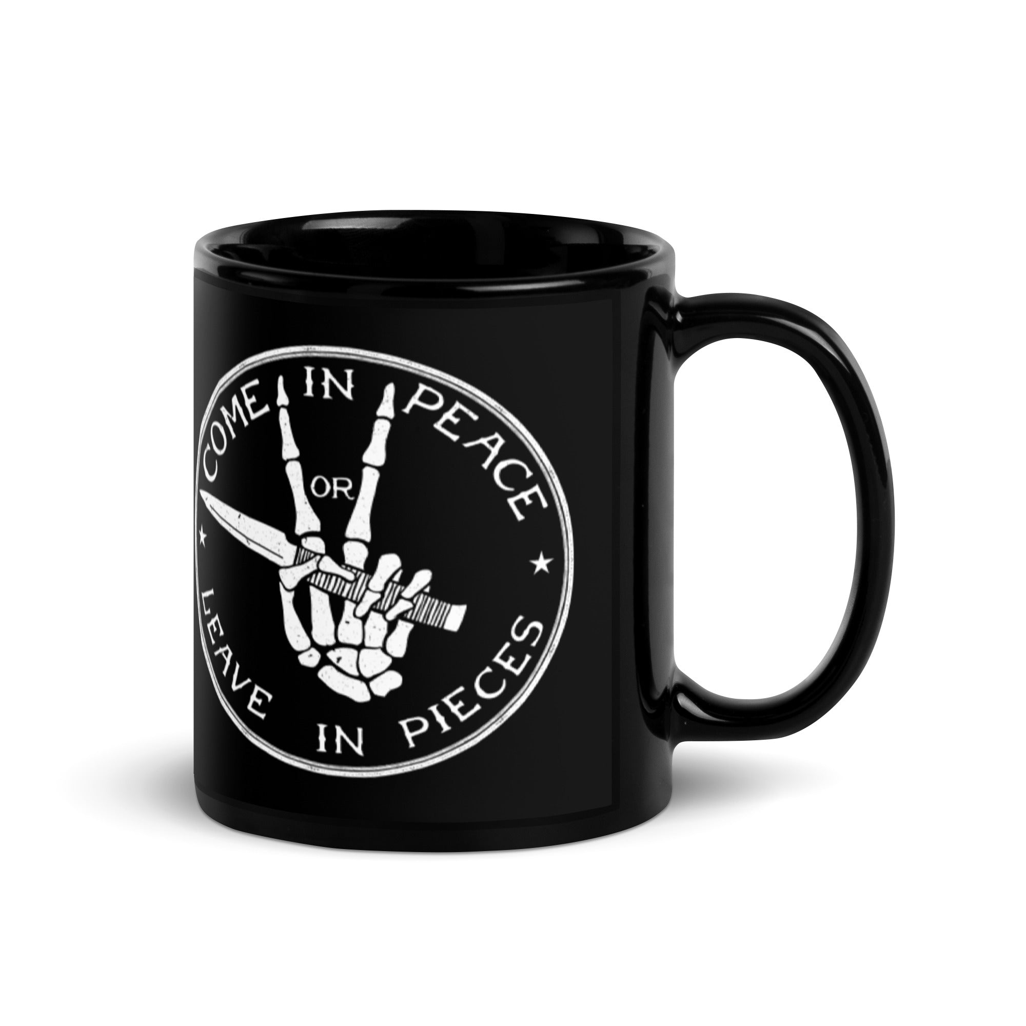 Come in Peace Or Leave in Pieces Mug