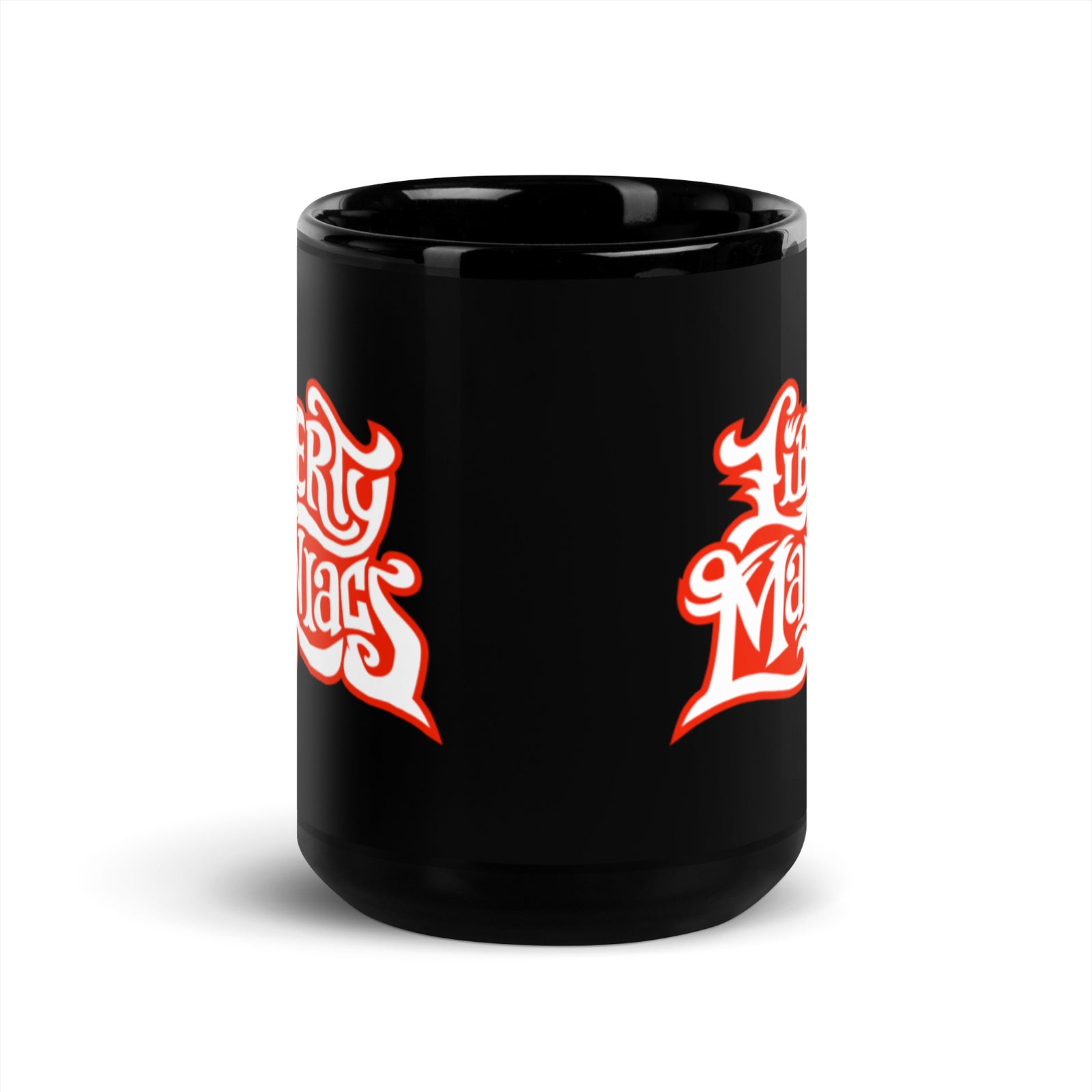 Liberty Maniacs Black Glossy Mug