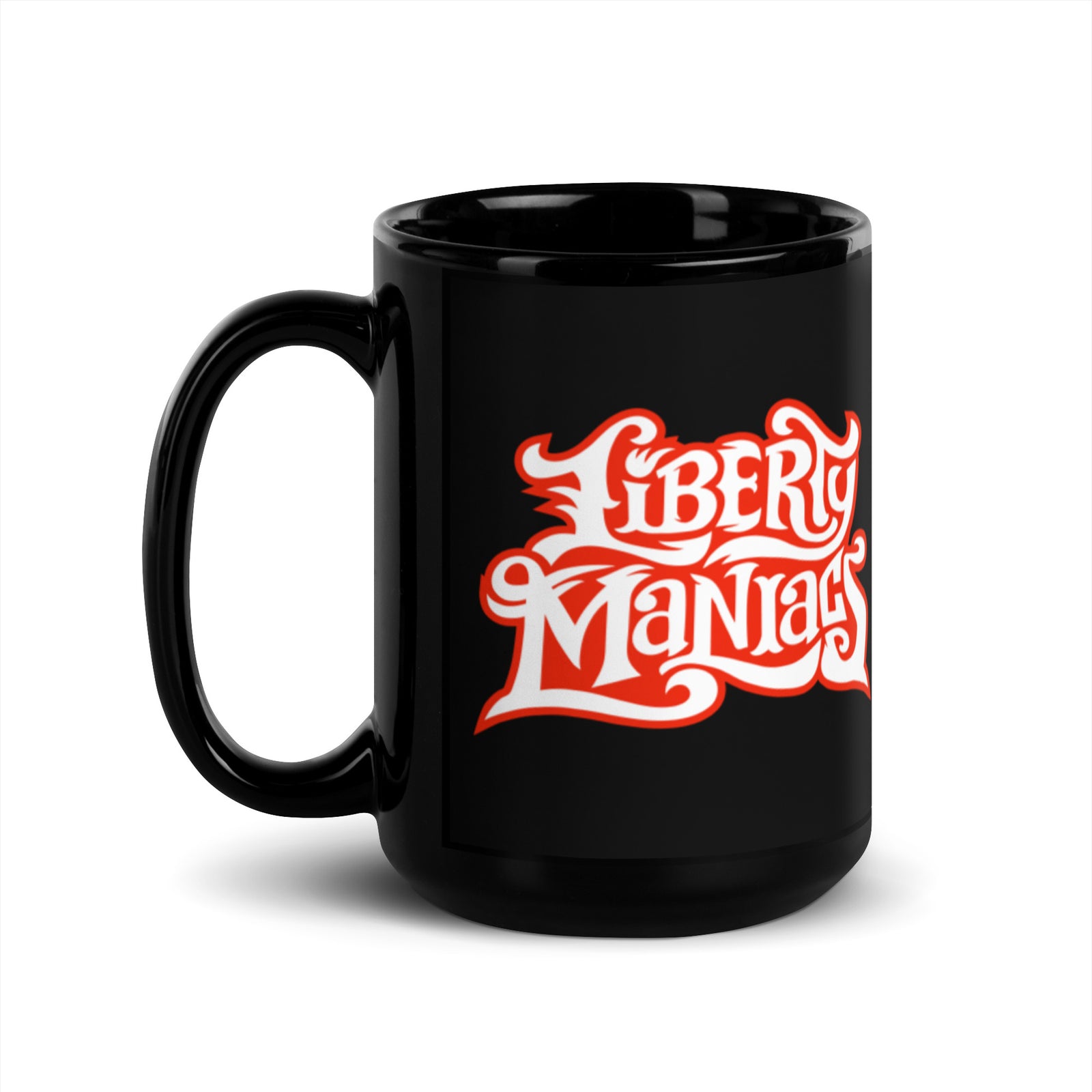 Liberty Maniacs Black Glossy Mug