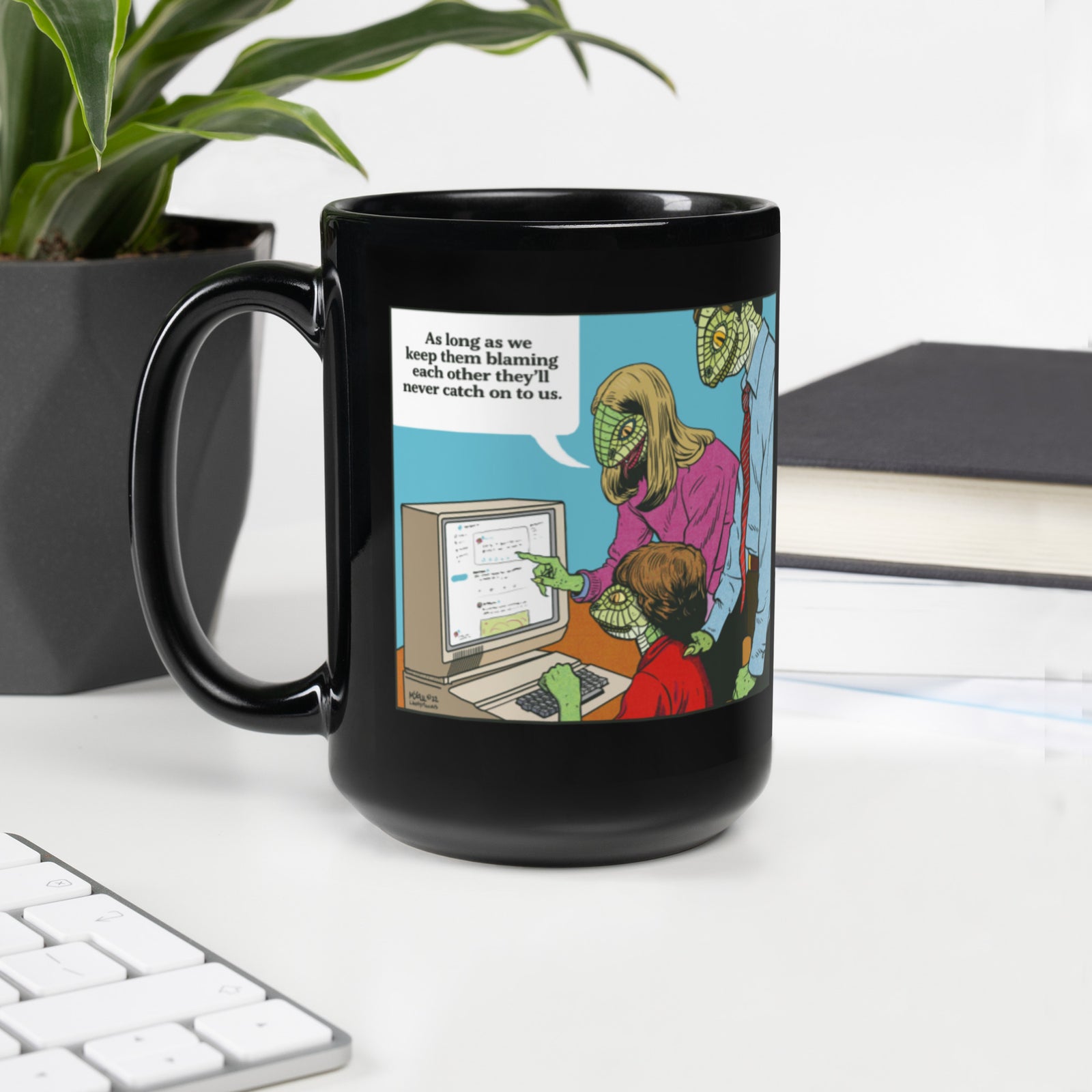 Lizard People Social Media Coffee Mug