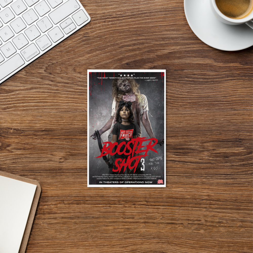 Booster Shot 3 Parody Movie Poster Postcard