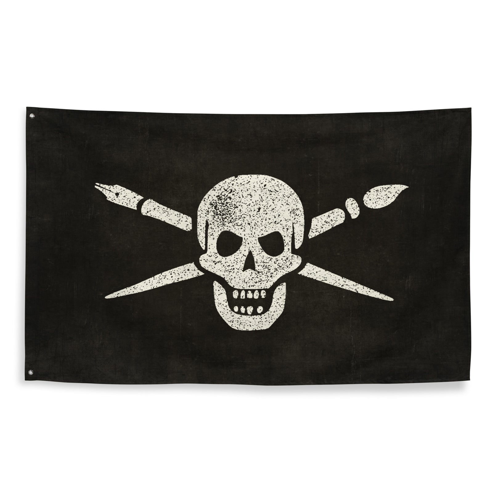 Brush And Bones Pirate Flag
