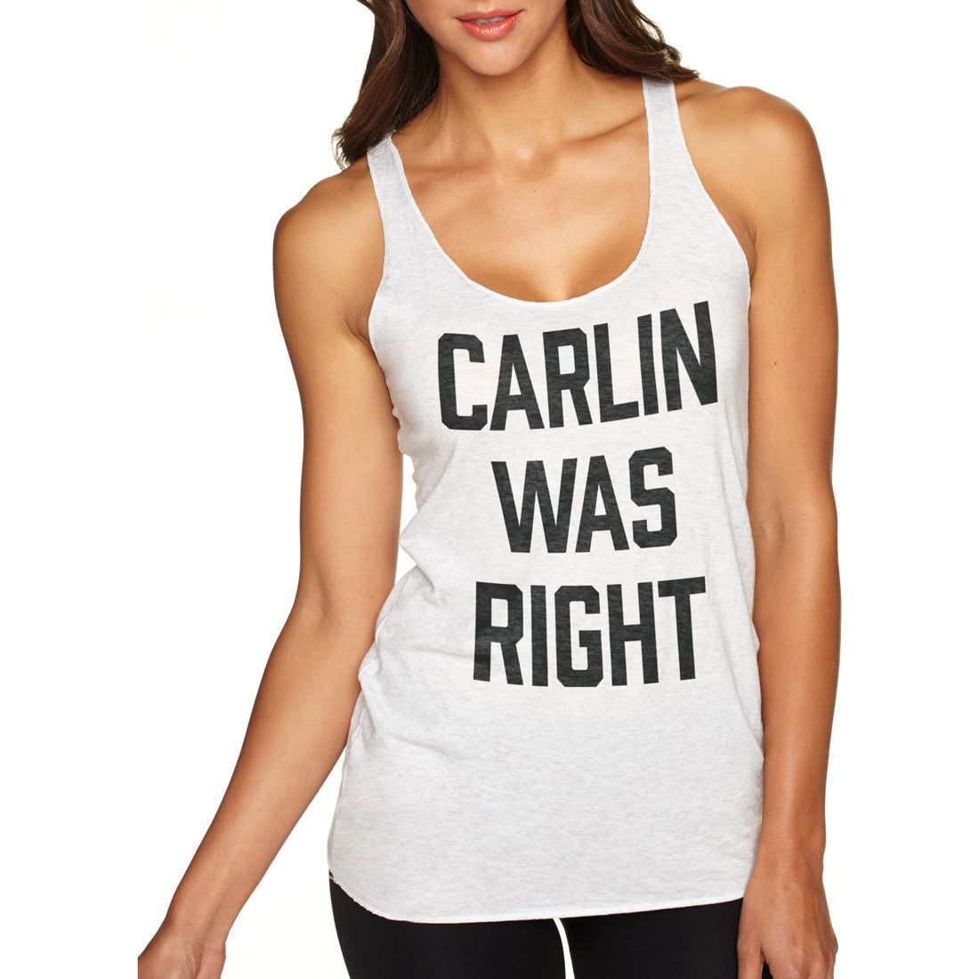 Carlin Was Right Ladies&#39; Triblend Racerback Tank