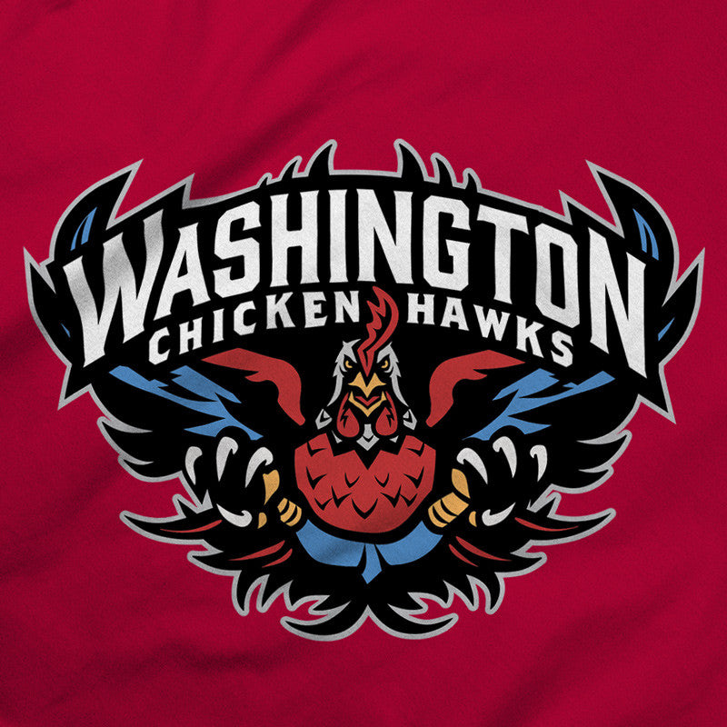 Washington Chickenhawks Logo royal Tee by Liberty Maniacs