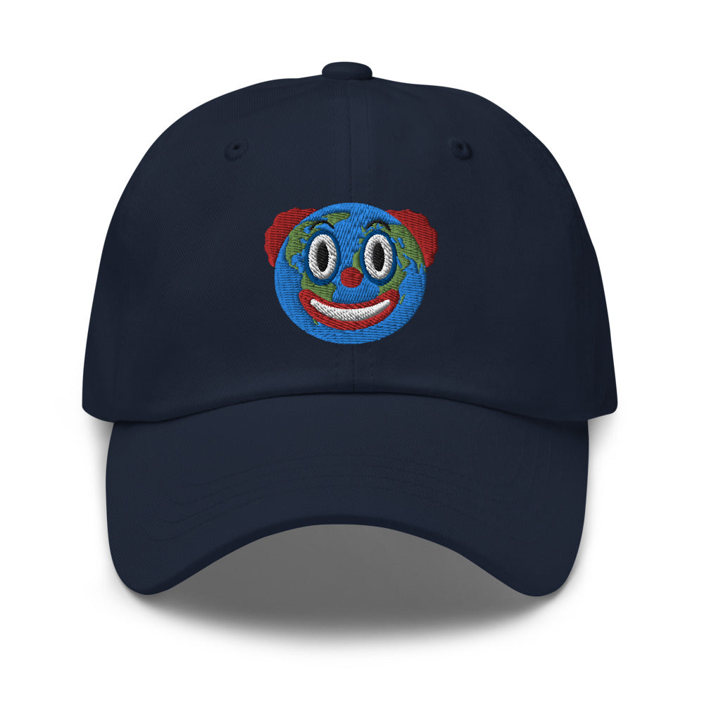 Navyblue Clown World embroidered hat by Liberty Maniacs.