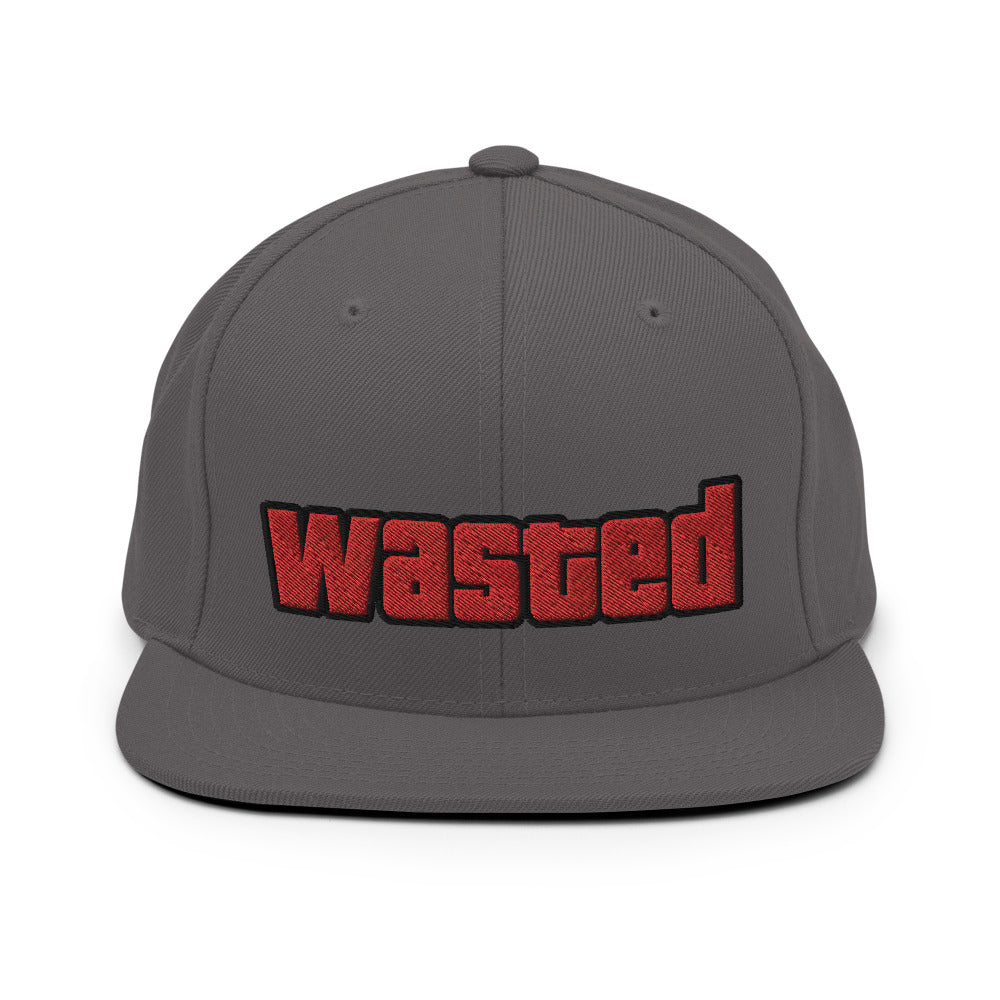 Wasted 3D Puff Embroidery Snapback Hat