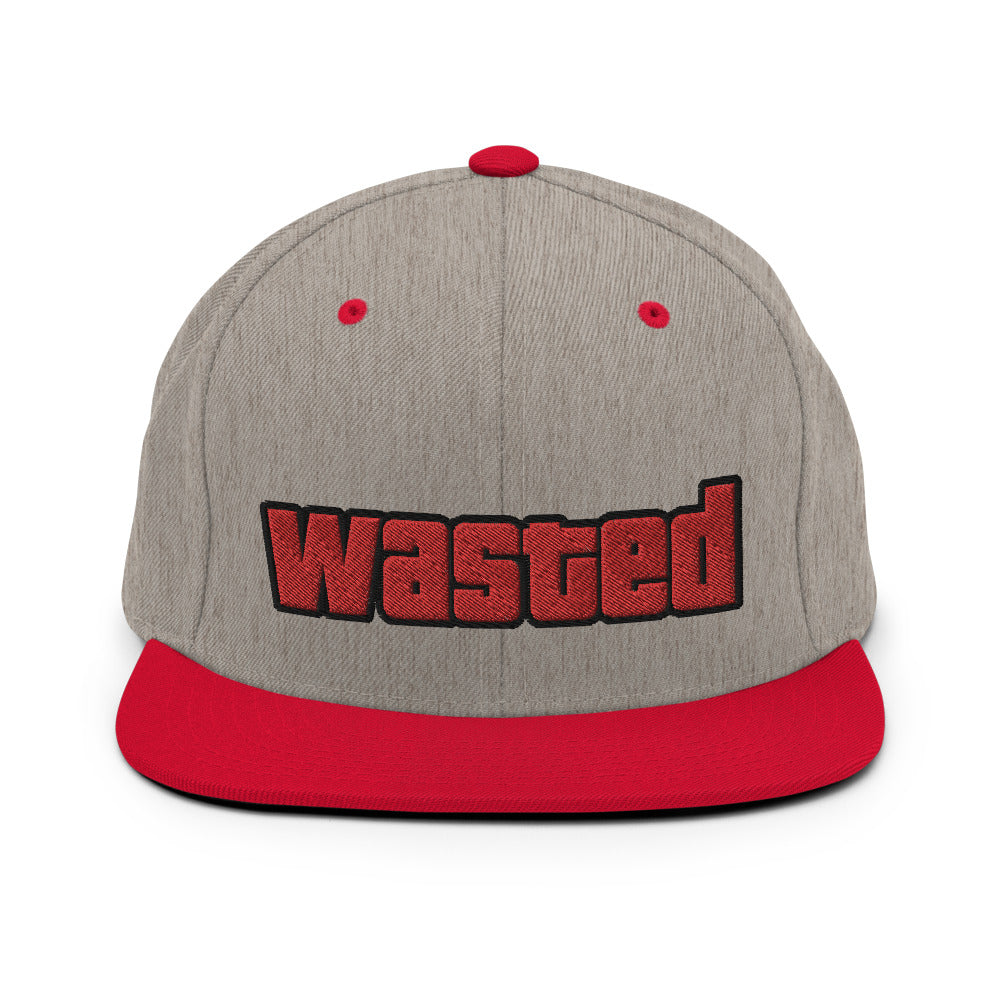 Wasted 3D Puff Embroidery Snapback Hat