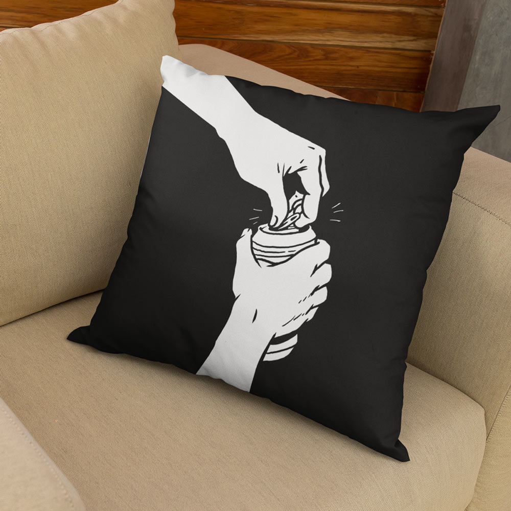 Cracking A Beer Premium Pillow