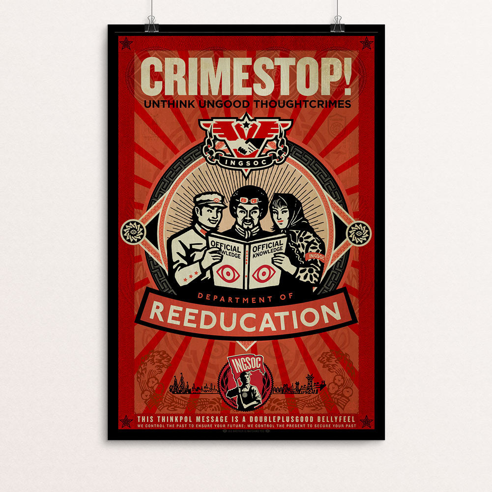 INGSOC 1984 Thought Crime CRIMESTOP Poster