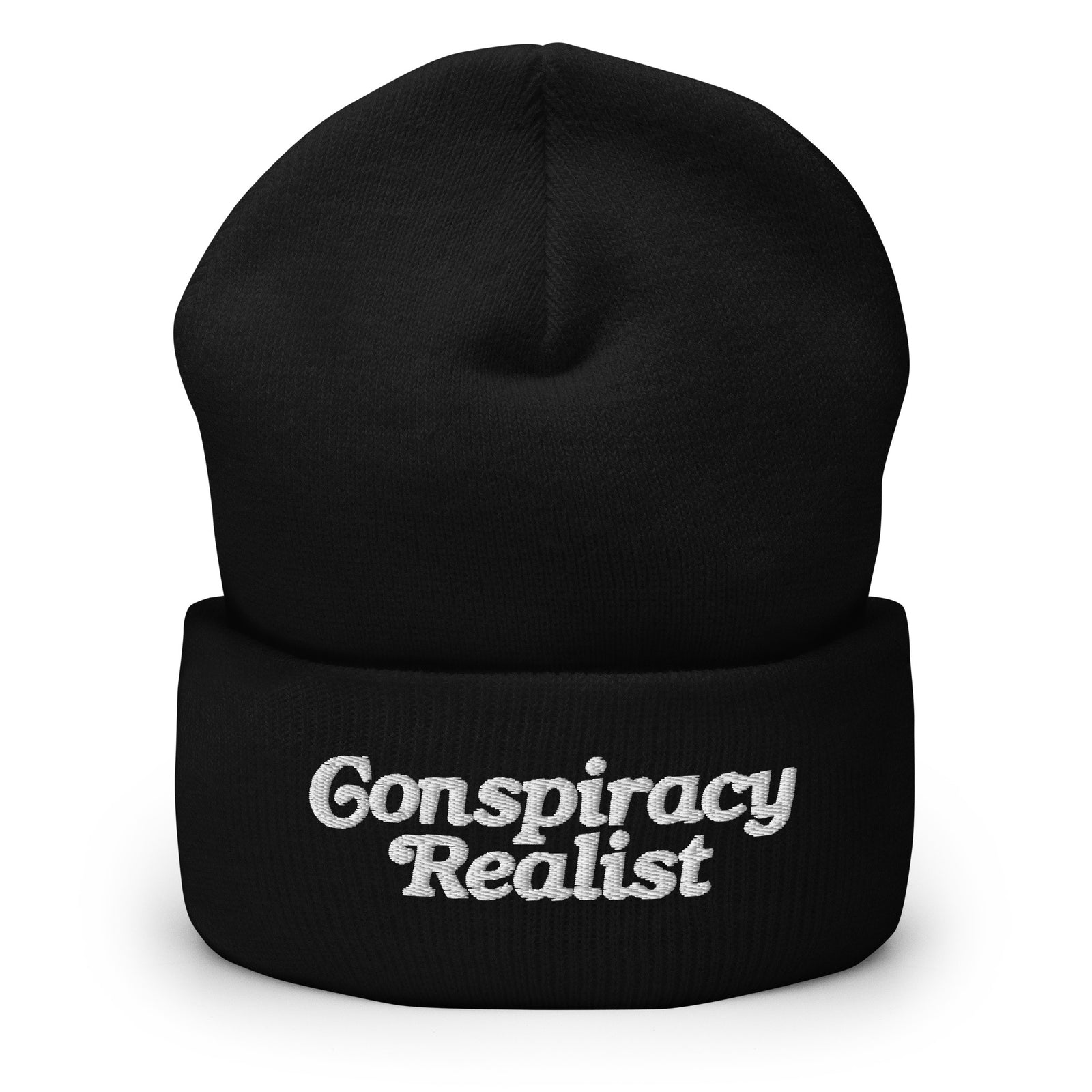 Conspiracy Realist Embroidered Cuffed Beanie