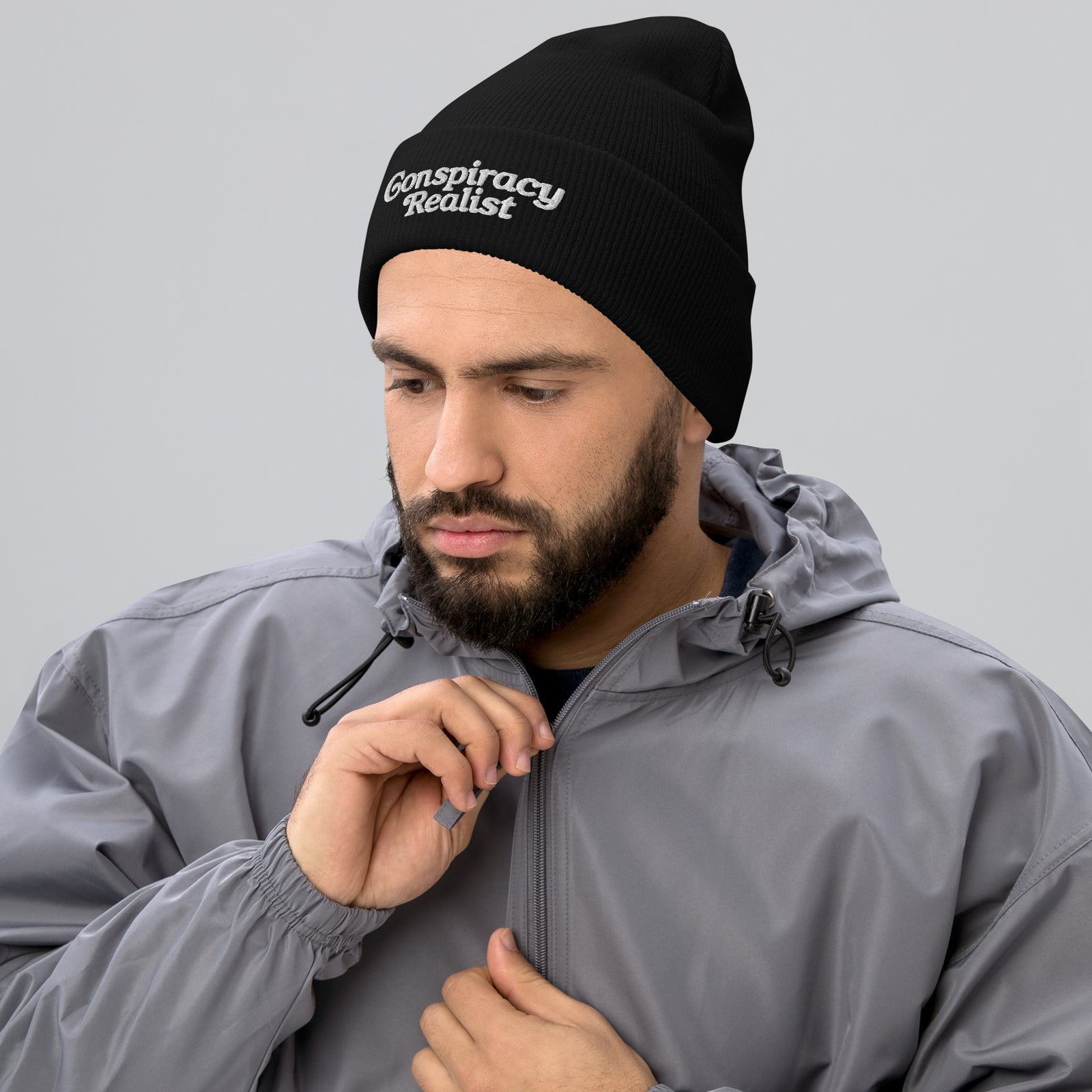 Conspiracy Realist Embroidered Cuffed Beanie