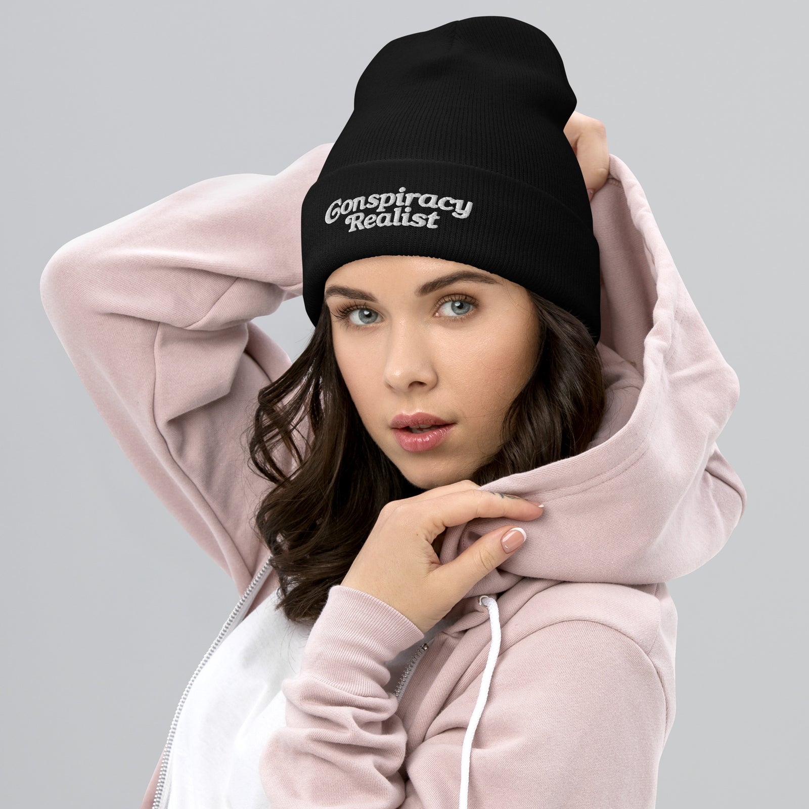 Conspiracy Realist Embroidered Cuffed Beanie