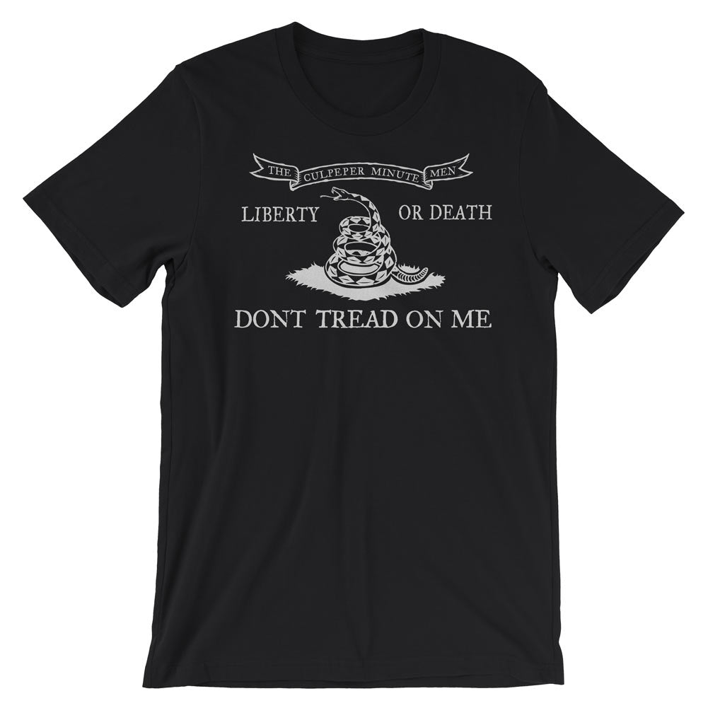Culpeper Minutemen Don't Tread On Me Black T-shirt