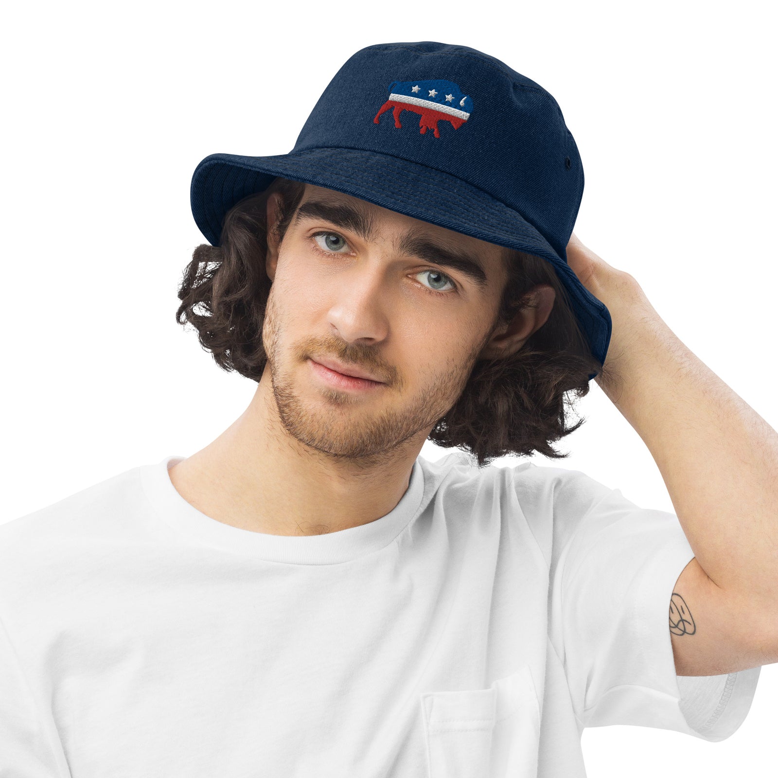 Bison Independent Denim Bucket Hat