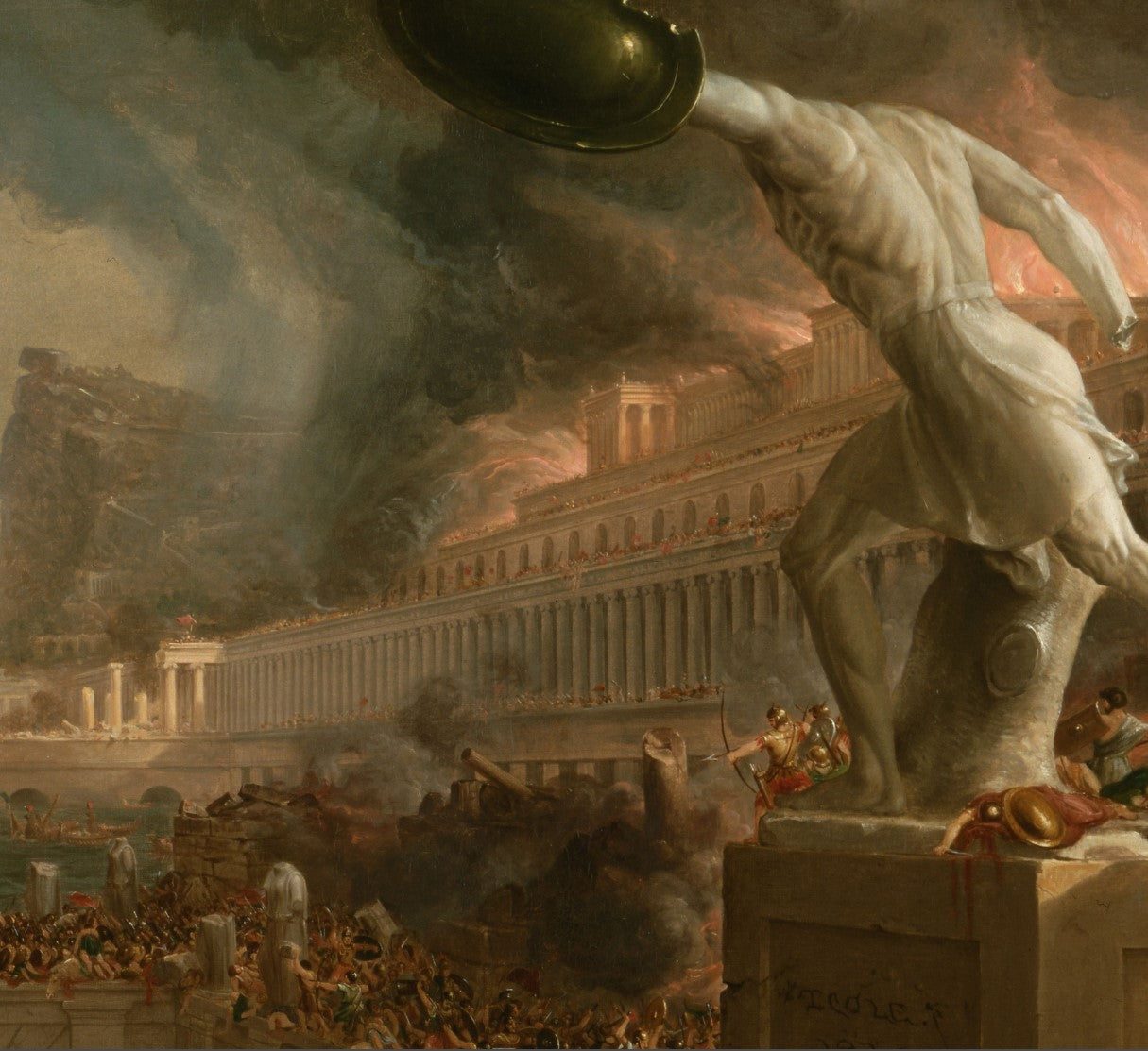 Destruction Thomas Cole The Course of Empire Art Print