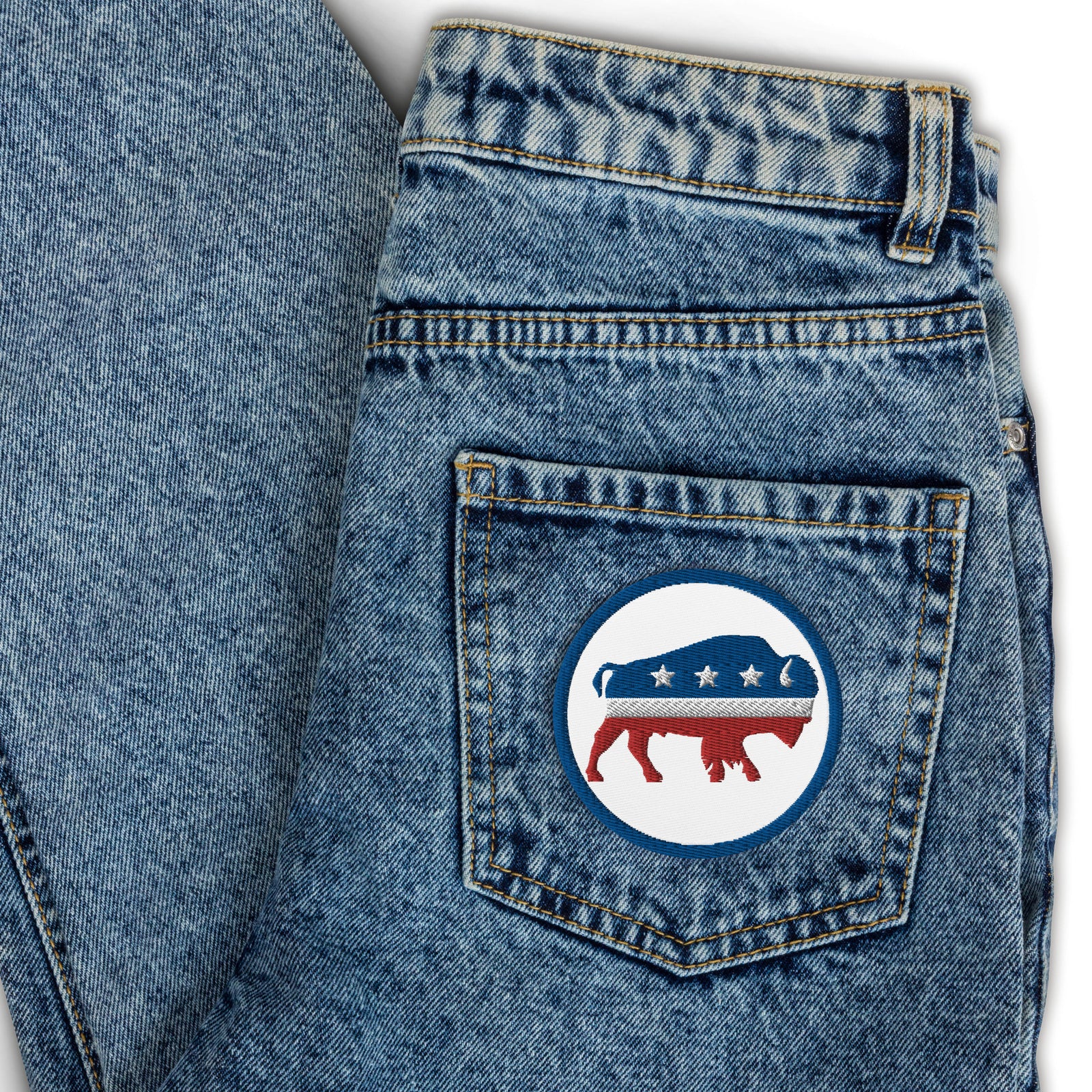 Independence Bison Embroidered Patch