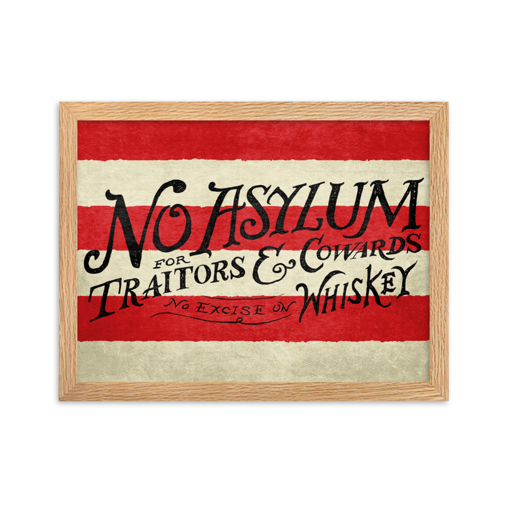 Whiskey Rebellion No Asylum Framed Print