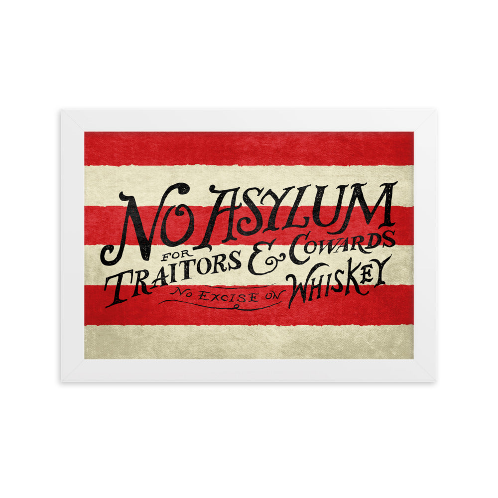 Whiskey Rebellion No Asylum Framed Print