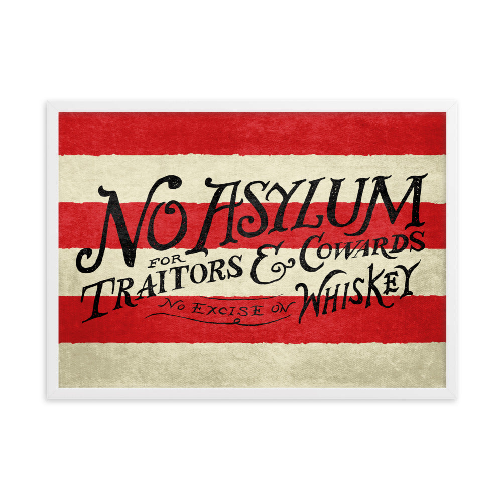 Whiskey Rebellion No Asylum Framed Print