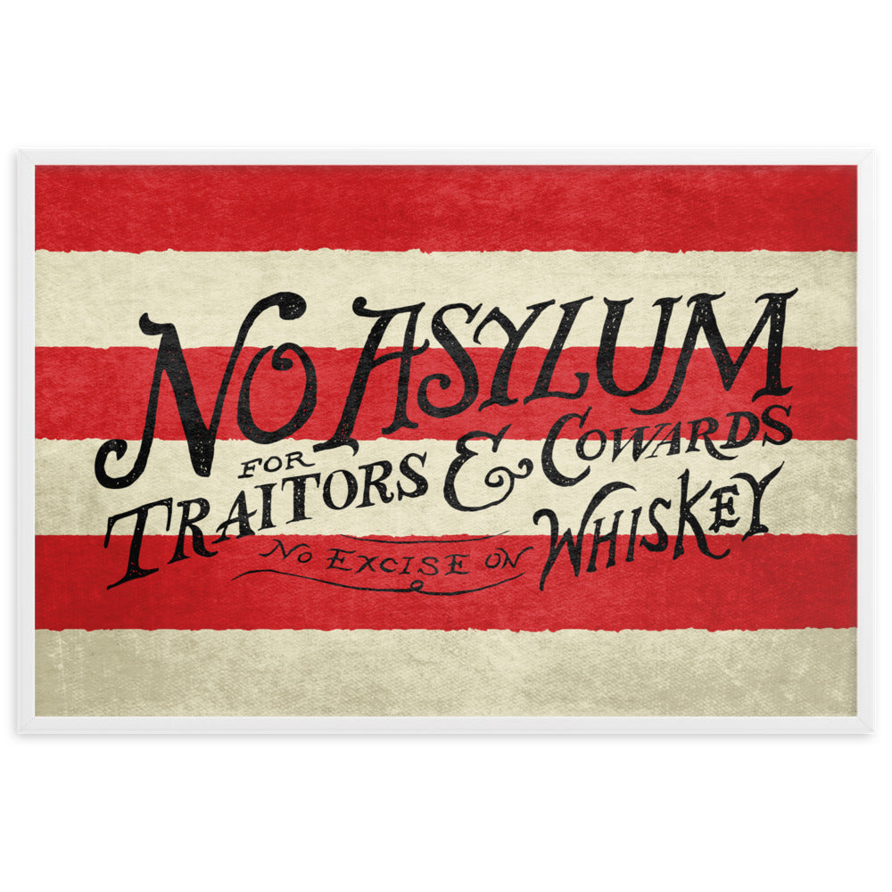Whiskey Rebellion No Asylum Framed Print