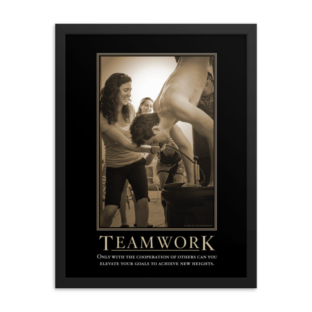 Teamwork Demotivational Framed Print