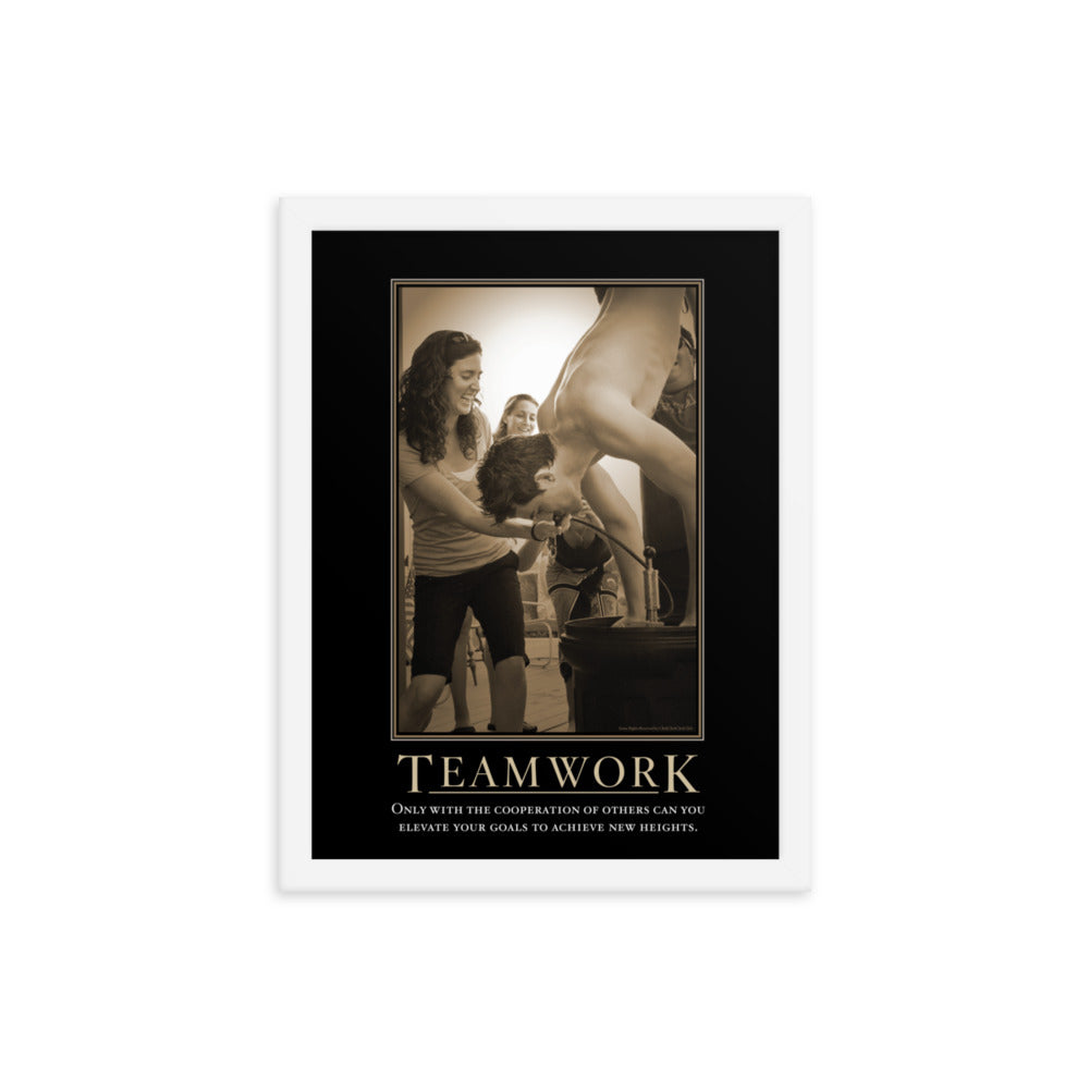 Teamwork Demotivational Framed Print
