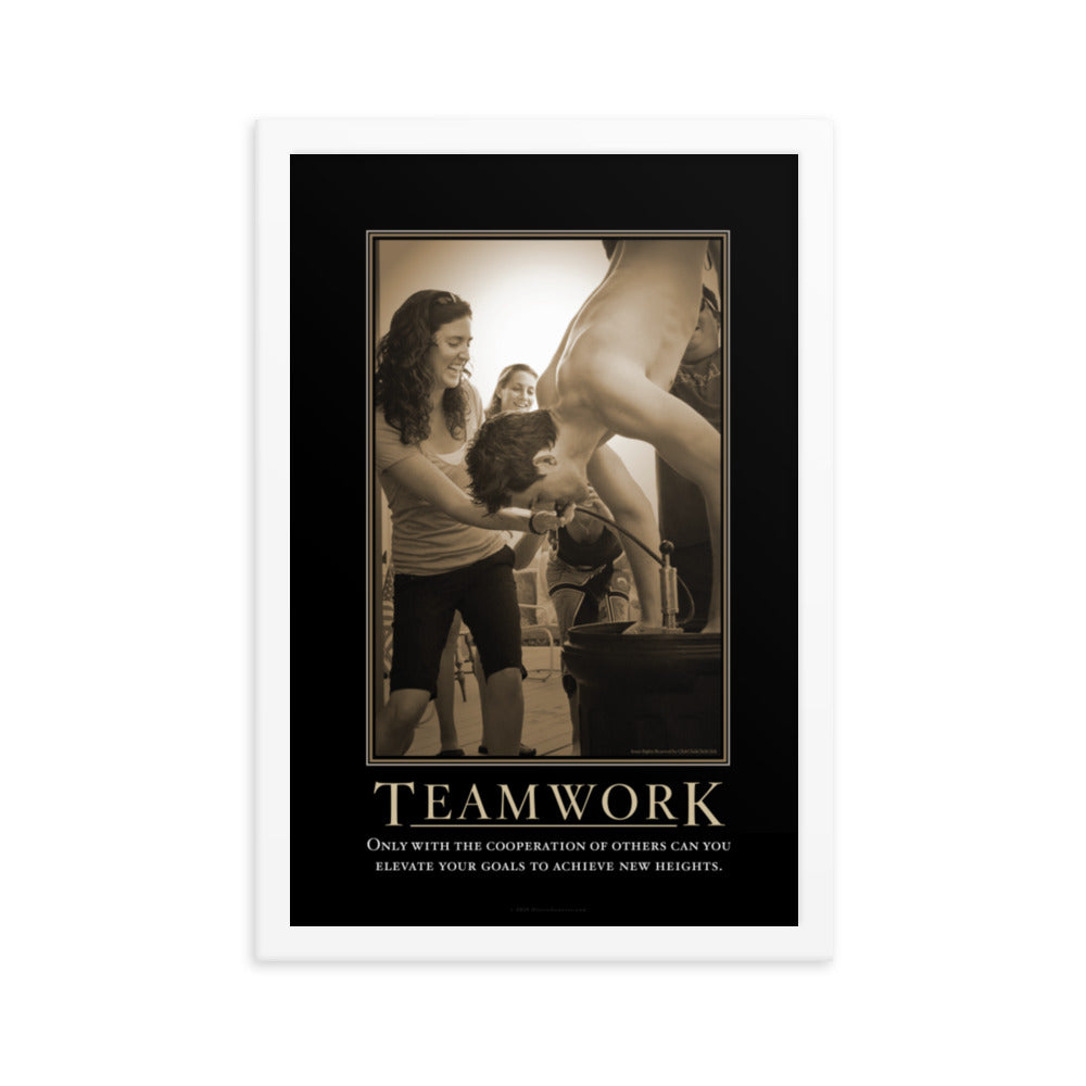 Teamwork Demotivational Framed Print